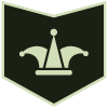 Fool’s hat in the middle of a green polygon